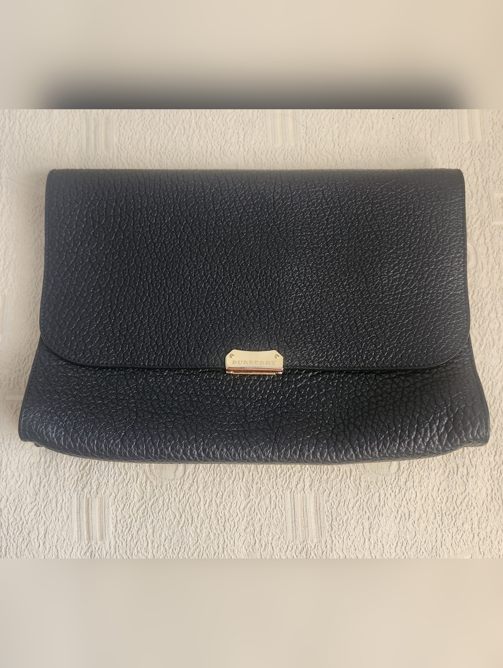 Burberry Large Leather Clutch